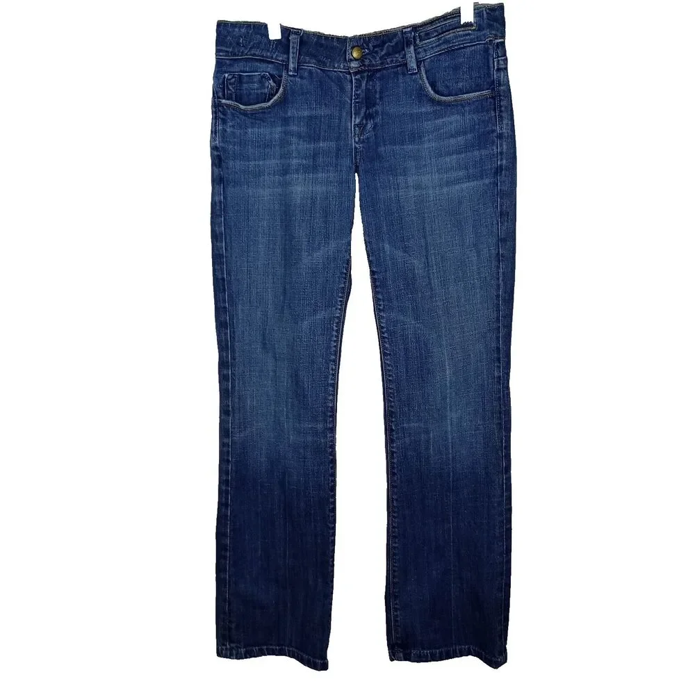 Vigoss Studio Boot Cut Stretch Carolina Denim Jeans Size 32 Embroidered